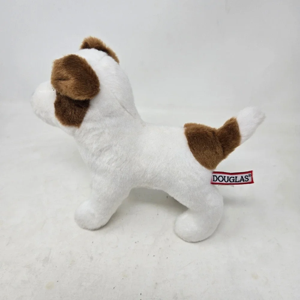 Douglas Cuddle Toys Jack Russell Terrier Plush Stuffed Animal White Brown Dog